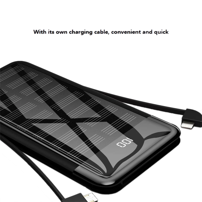 Solar Mobile Power Bank Large Capacity Ultra-Thin Polymer Battery