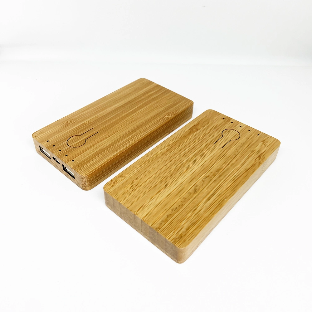 Portable Eco-Friendly Bamboo Battery Charger Lithium Battery 5000mAh Power Bank