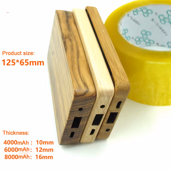 Atacado Universal Material Ambiental Madeira e Bambu Mobile Power Bank
