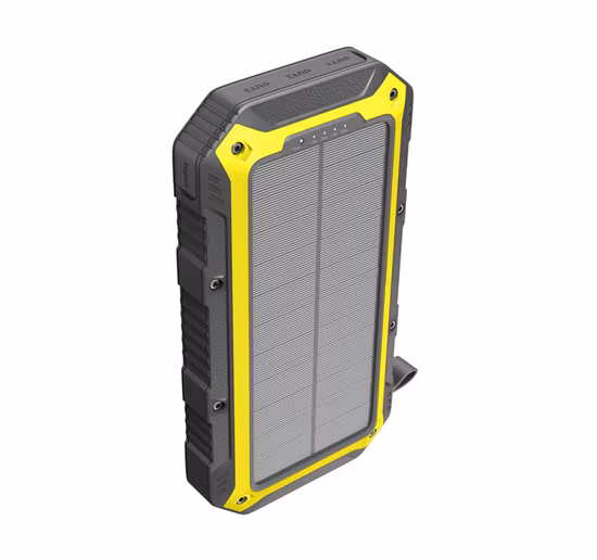 Fornecedor de banco de energia de carregador solar, banco de energia sem fio portátil de 20000mAh, lanterna LED embutida para todos os telefones celulares